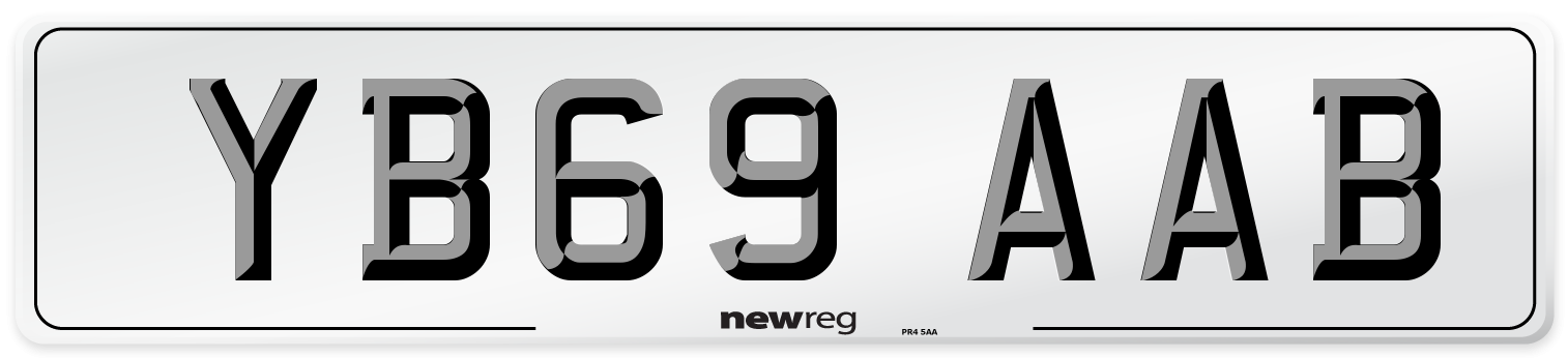 YB69 AAB Number Plate from New Reg